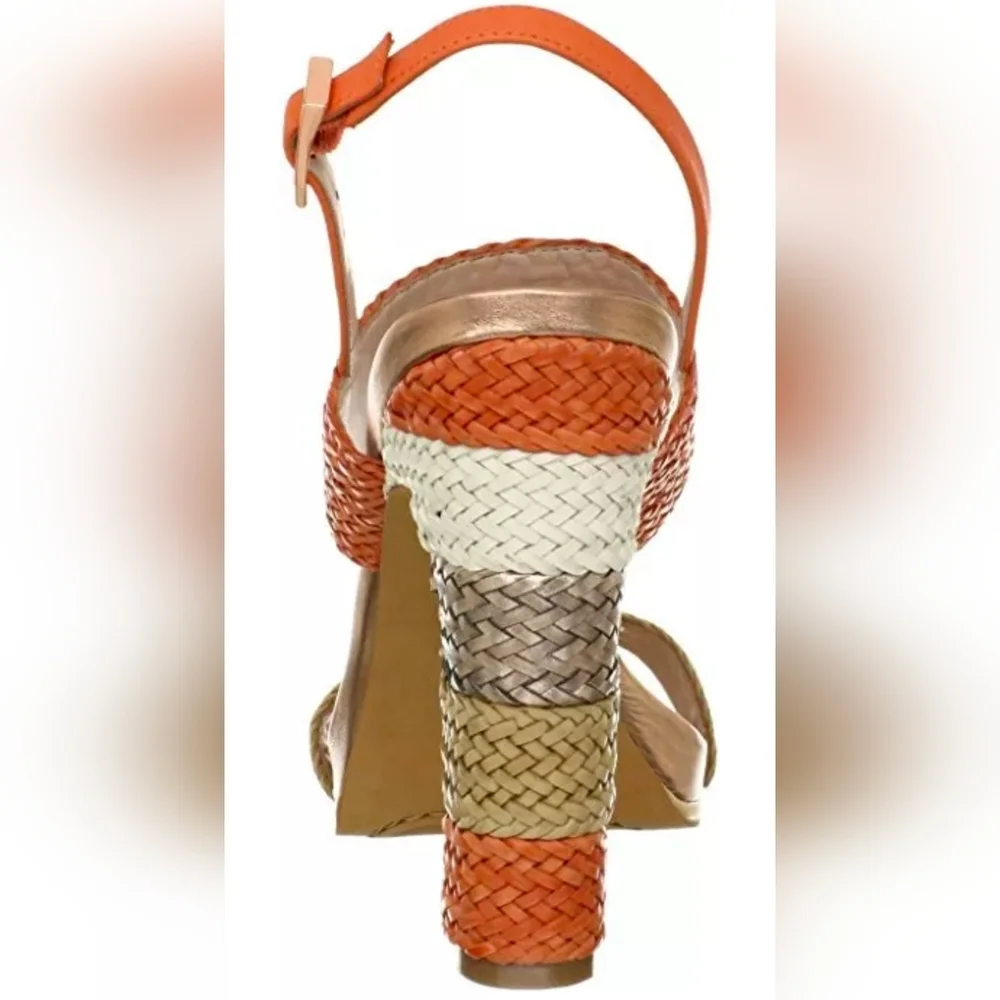 Vince Camuto Adrien Coral leather heel Sandals size 9.5 - Picture 3 of 10